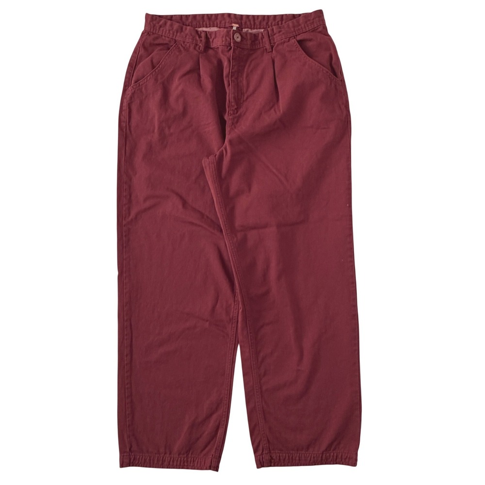 Free People Cya Later Skate Size 16 Brick Red Loose Fit Barrel Tapered Leg Pants